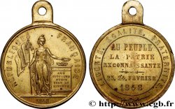 SECOND REPUBLIC Médaille, Au peuple la Patrie reconnaissante