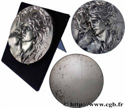 V REPUBLIC Imposante médaille Orphée - Joueur de lyre, refrappe