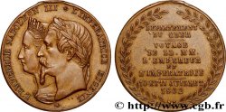 SECOND EMPIRE Médaillette, Voyage de l’empereur et l’impératrice