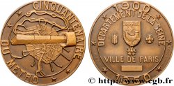 IV REPUBLIC Médaille, Cinquantenaire du métro parisien