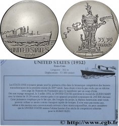 CINQUIÈME RÉPUBLIQUE Médaille, Paquebot United States