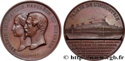 SECOND EMPIRE Médaille, Napoléon III et Eugénie, Palais de l’Industrie