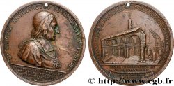LOUIS XIV LE GRAND OU LE ROI SOLEIL Médaille, Construction de l’église de l’île Saint-Louis, frappe postérieure TTB