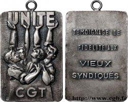 ASSOCIATIONS PROFESSIONNELLES - SYNDICATS Médaille, Cgt, Témoignage de fidélité aux vieux syndiqués
