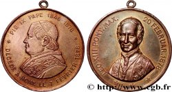 ITALIE - ÉTATS DE L ÉGLISE - LÉON XIII (Vincenzo Gioacchino Pecci) Médaille, Décès de Pie IX, Avènement de Léon XIII