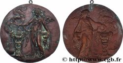 AMOUR ET MARIAGE Plaque, Scène à l’antique, Galvanoplastie