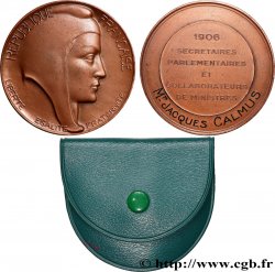CINQUIÈME RÉPUBLIQUE Médaille, Secrétaires parlementaires et collaborateurs de ministres