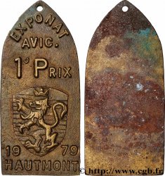 FUNFTE FRANZOSISCHE REPUBLIK Plaquette, Exposition nationale aviculture, 1.er prix