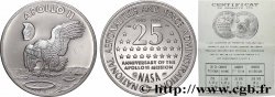 CONQUÊTE DE L&nbsp;ESPACE - EXPLORATION SPATIALE Médaille, 25e anniversaire de la mission Apollo 11
