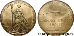 CINQUIÈME RÉPUBLIQUE Médaille, Économie, finance et budget, Au nom de la République Française