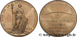 CINQUIÈME RÉPUBLIQUE Médaille, Économie, finance et budget, Au nom de la République Française