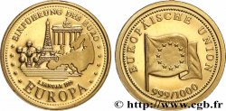 FUNFTE FRANZOSISCHE REPUBLIK Médaille, Europe, Introduction de l’Euro