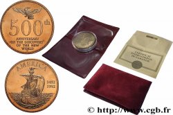 ESTADOS UNIDOS DE AMÉRICA Médaille, 500e anniversaire de la découverte du nouveau monde