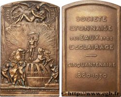 TERZA REPUBBLICA FRANCESE Plaquette, Cinquantenaire Société lyonnaise des eaux et de l’éclairage