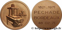 CINQUIÈME RÉPUBLIQUE Médaille, 150 ans de l’imprimerie Péchade