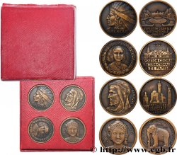 TROISIÈME RÉPUBLIQUE Coffret de 4 médailles, Exposition Coloniale Internationale
