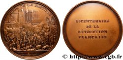 V REPUBLIC Médaille, Bicentenaire de la Révolution, Siège de la Bastille
