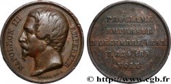 SEGUNDO IMPERIO FRANCES Médaille, Proclamation de l’empire