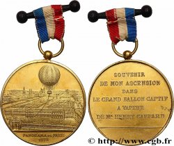 TROISIÈME RÉPUBLIQUE Médaille du ballon à vapeur - panorama de Paris