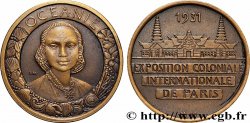 TERCERA REPUBLICA FRANCESA Médaille, Exposition Coloniale Internationale - Océanie