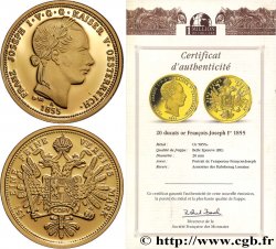 1 MILLION DOLLAR SERIES Médaille, Reproduction d’une monnaie, Essai du 20 florins François-Joseph Ier