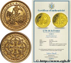L&nbsp;OR DE LA FRANCE Médaille, Reproduction de monnaie, Franc à cheval de Jean II le Bon