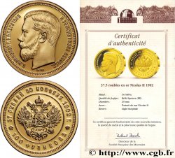 1 MILLION DOLLAR SERIES Médaille, Reproduction d’une monnaie, 37 roubles 50 kopecks/100 francs Nicolas II