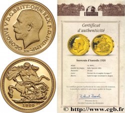 1 MILLION DOLLAR SERIES Médaille, Reproduction d’une monnaie, Souverain d’Australie de Georges V