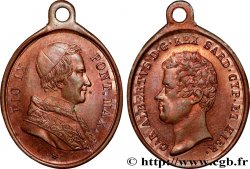 ITALIEN - KIRCHENSTAAT - PIE IX. Giovanni Maria Mastai Ferretti) Médaille, Charles Albert, roi de Piémont-Sardaigne