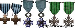 TROISIÈME RÉPUBLIQUE Lot de trois décorations militaires, Étoile noir du Bénin, Croix du combattant, Théâtres d’opération extérieures TTB+