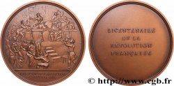 V REPUBLIC Médaille, Bicentenaire de la Révolution, Abolition de l’esclavage