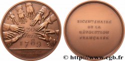 V REPUBLIC Médaille, Bicentenaire de la Révolution, Serment du jeu de Paume