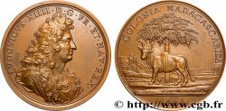 LOUIS XIV &nbsp;THE SUN KING&nbsp; Médaille, Reproduction Colonie de Madagascar