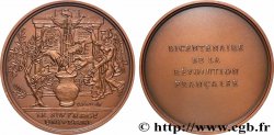 FUNFTE FRANZOSISCHE REPUBLIK Médaille, Bicentenaire de la Révolution, Suffrage universel