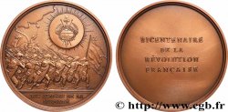 FUNFTE FRANZOSISCHE REPUBLIK Médaille, Bicentenaire de la Révolution, Les armées de la liberté