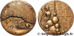 QUINTA REPUBLICA FRANCESA Médaille calendrier, L’Europe et l’espace
