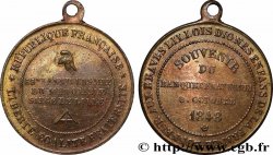 DEUXIÈME RÉPUBLIQUE Médaille, Fraternisation des gardes nationales