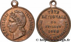 III REPUBLIC Médaillette, Fête nationale, Distribution des drapeaux