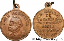 TROISIÈME RÉPUBLIQUE Médaillette, Léon Gambetta