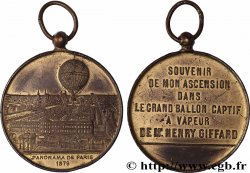 TROISIÈME RÉPUBLIQUE Médaille du ballon à vapeur - panorama de Paris