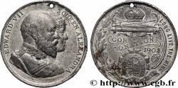 GRANDE-BRETAGNE - ÉDOUARD VII Médaille, Commémoration du couronnement du roi Édouard VII