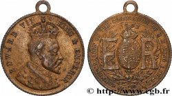 GRANDE-BRETAGNE - ÉDOUARD VII Médaille, Commémoration du couronnement du roi Édouard VII
