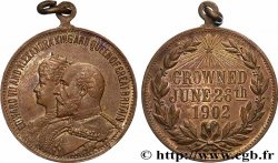 GRANDE-BRETAGNE - ÉDOUARD VII Médaille, Commémoration du couronnement du roi Édouard VII