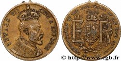 GRANDE-BRETAGNE - ÉDOUARD VII Médaille, Commémoration du couronnement du roi Édouard VII