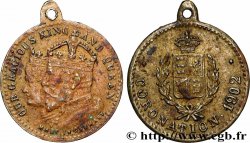 GRANDE-BRETAGNE - ÉDOUARD VII Médaille, Commémoration du couronnement du roi Édouard VII