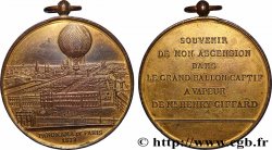 DRITTE FRANZOSISCHE REPUBLIK Médaille du ballon à vapeur - panorama de Paris