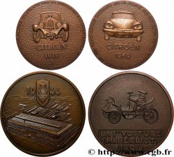 V REPUBLIC Lot de deux médailles, Voiture Berliet et voiture Citroën