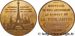 III REPUBLIC Médaille, L’ascension de la Tour Eiffel (1er étage)