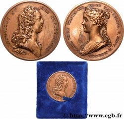 LOUIS XV THE BELOVED Médaille, Mariage de Louis XV et Marie Leszcynska, refrappe