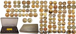 CINQUIÈME RÉPUBLIQUE Coffret 50 médailles, Les miniatures en or des plus belles monnaies d’or du monde TTB+